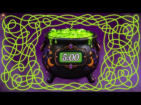5 Minute Timer Bomb HALLOWEEN WITCH CAULDRON - Halloween Timer with Music for Classroom