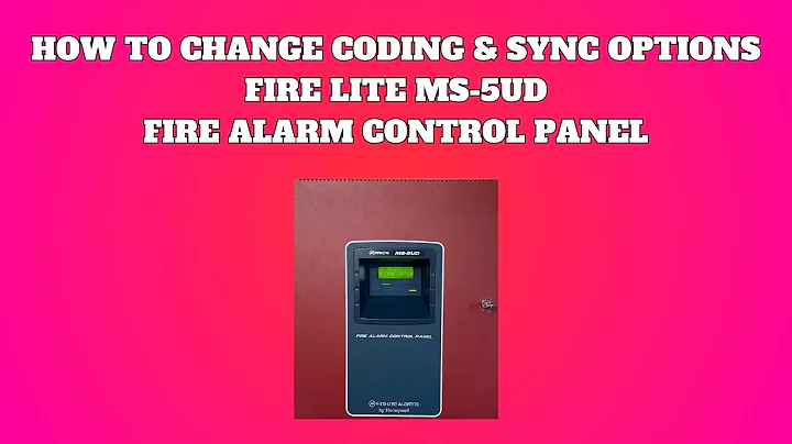 How to change the Coding and Sync Options on the Fire Lite MS-5UD