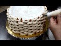 How to Create a Basketweave for Cake Decorations - Flower Basket cake tutorial