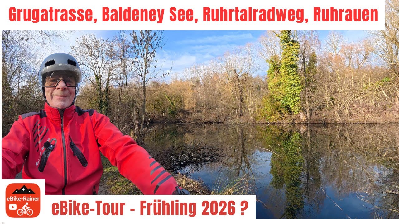 eBiketour über den Gruga Radweg & Ruhrradweg vorbei am Baldeney See,  Ruhrauen Steele & Mülheim