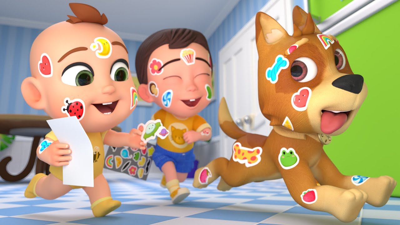 Stickers Song | Peel and Stick Fun | Lalafun Nursery Rhymes & Baby Songs