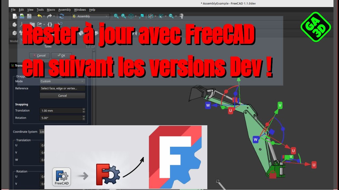 Tester FreeCAD en version DEV en // de la version stable et comprendre ...