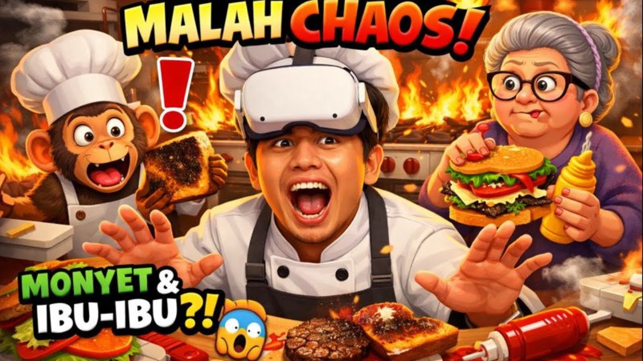 MASAK-MASAK DI VR MALAH CHAOS! DAPURNYA KEBAKARAN, DAPET PARTNER MONYET & IBU IBU 😱