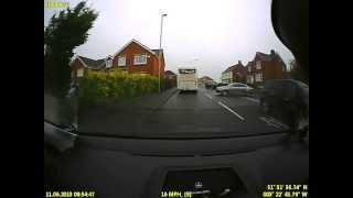 Bad Audi driver outside a school in Miskin, Rhonnda Cynon Taf