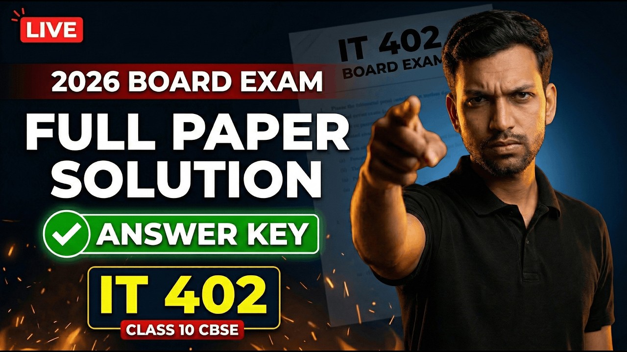 IT Set 4 Answer Key 2026 || CBSE 2026 Class 10th IT Paper Solutions
