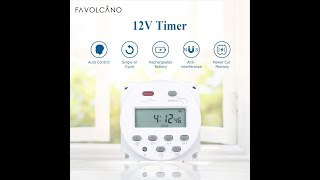 Favolcano 12v Timer Programming