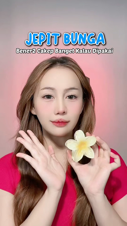 Jepit bunga kamboja lucu banget, pilihan warnanya banyak. Cuman 3 Ribuan aja #jepitan #jedai