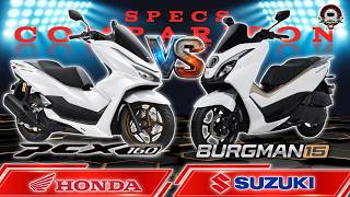 HONDA PCX 160 ROADSYNC vs SUZUKI BURGMAN 15 SPECS COMPARISON