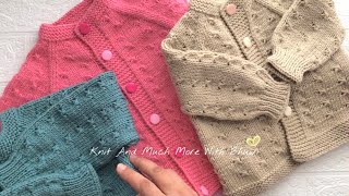 Baby Cardigan Knitting Pattern For Newborn To 3 Year Step By Step Part 1 Sweater Design How To