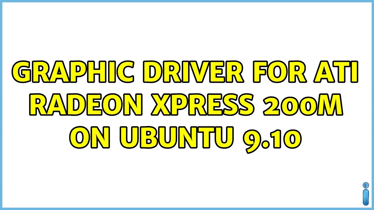 Ati Radeon Xpress 200m Windows 7 64 Bit Driver Graphic driver for ATI Radeon Xpress 200M on Ubuntu 9.10 - YouTube