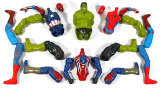 Assemble Toys Hulk Smash vs spider-Man Miles Morales vs Captain America vs Spider-Man 2 Avengers