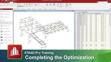 Completing the Optimization in STAAD.Pro