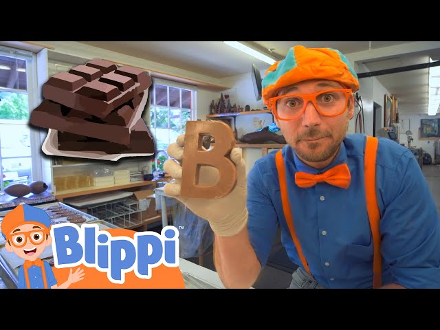 Blippi Visits A Chocolate Factory | Educational Videos For Kids class=