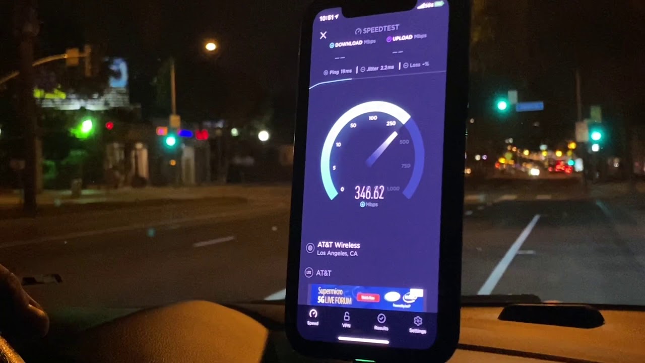 Super fast AT&T 5GE speed tests in West Hollywood - YouTube