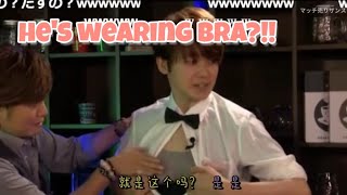 [ENG] Amasaki Kouhei wearing bra during work? (Pigeon chest 2nd generation)