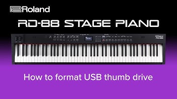 Roland RD-88 - How to format USB thumb drive