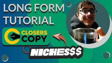 ClosersCopy and Nichesss Tutorial - Long Form AI Writing