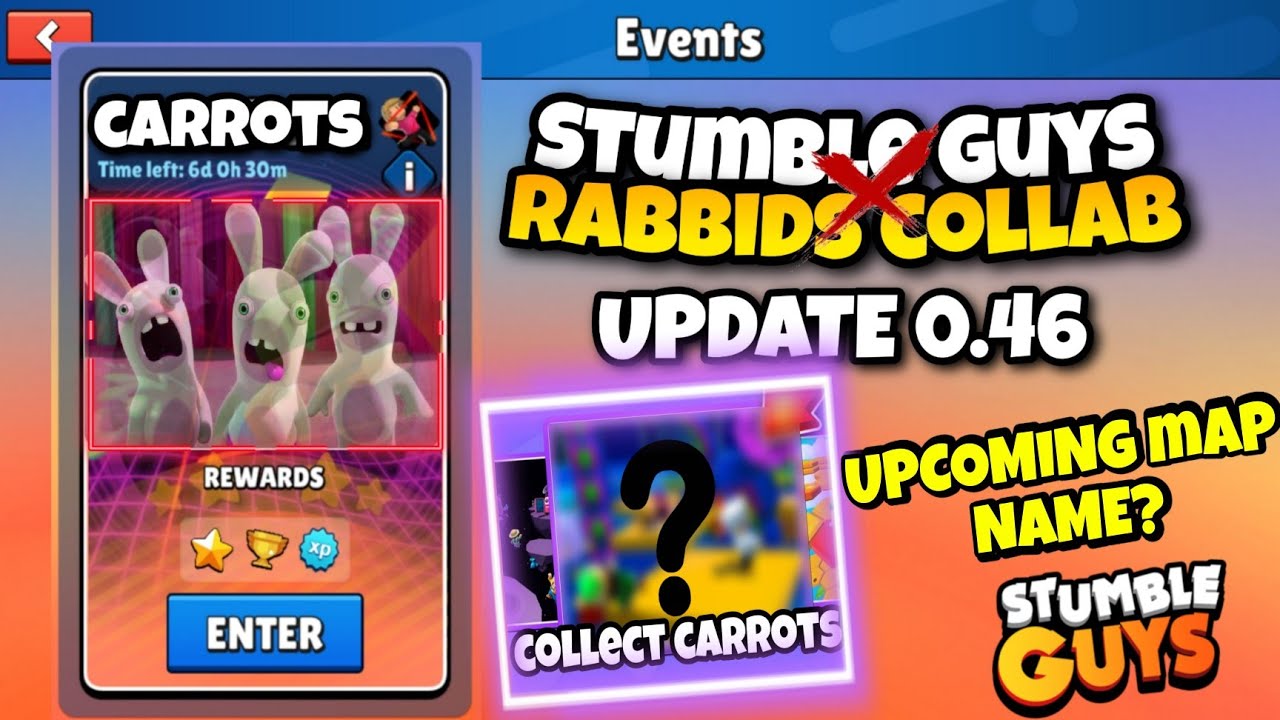 Stumble Guys × Rabbids Collab Update 0.46 LEAKS | NEW MAP | RABBIDS ...