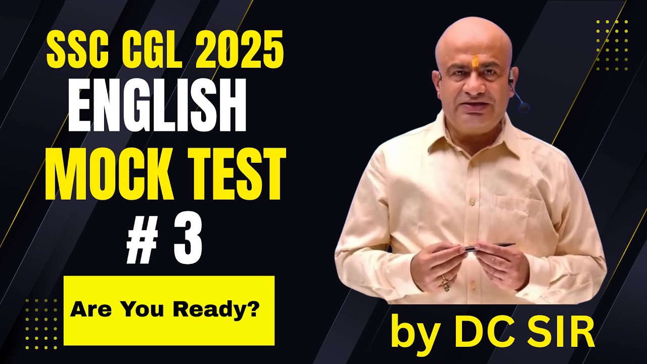SSC CGL 2025 Mock Test 03 🔥 With Full Explanation - YouTube