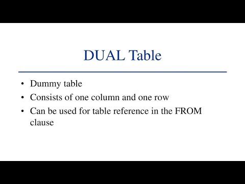 ვიდეო: რას ნიშნავს ორმაგი Oracle SQL-ში?