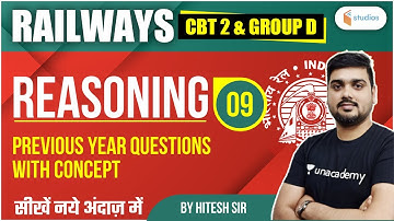 3:30 PM - RRB NTPC CBT-2 & Group D | Reasoning by Hitesh Mishra | PYQs with Concept