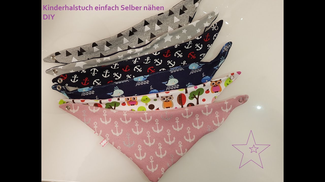 Halstuch Selber Nahen Kleinkinder Dreieckstuch Einfach Fur Anfanger Diy Youtube