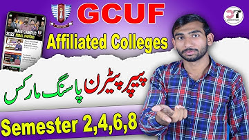 Paper Pattern and Passing Marks for Affiliated Colleges GCUF | Final Exams Semester 2,4,6,8 GCUF