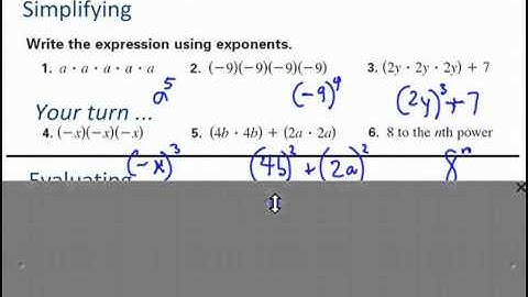Chapter 1.2, part1, Algebra 2