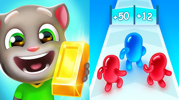 Talking Tom Gold Run  VS Join Blob Clash 3D - All Level Gameplay Walkthrough Android iOS Ep1