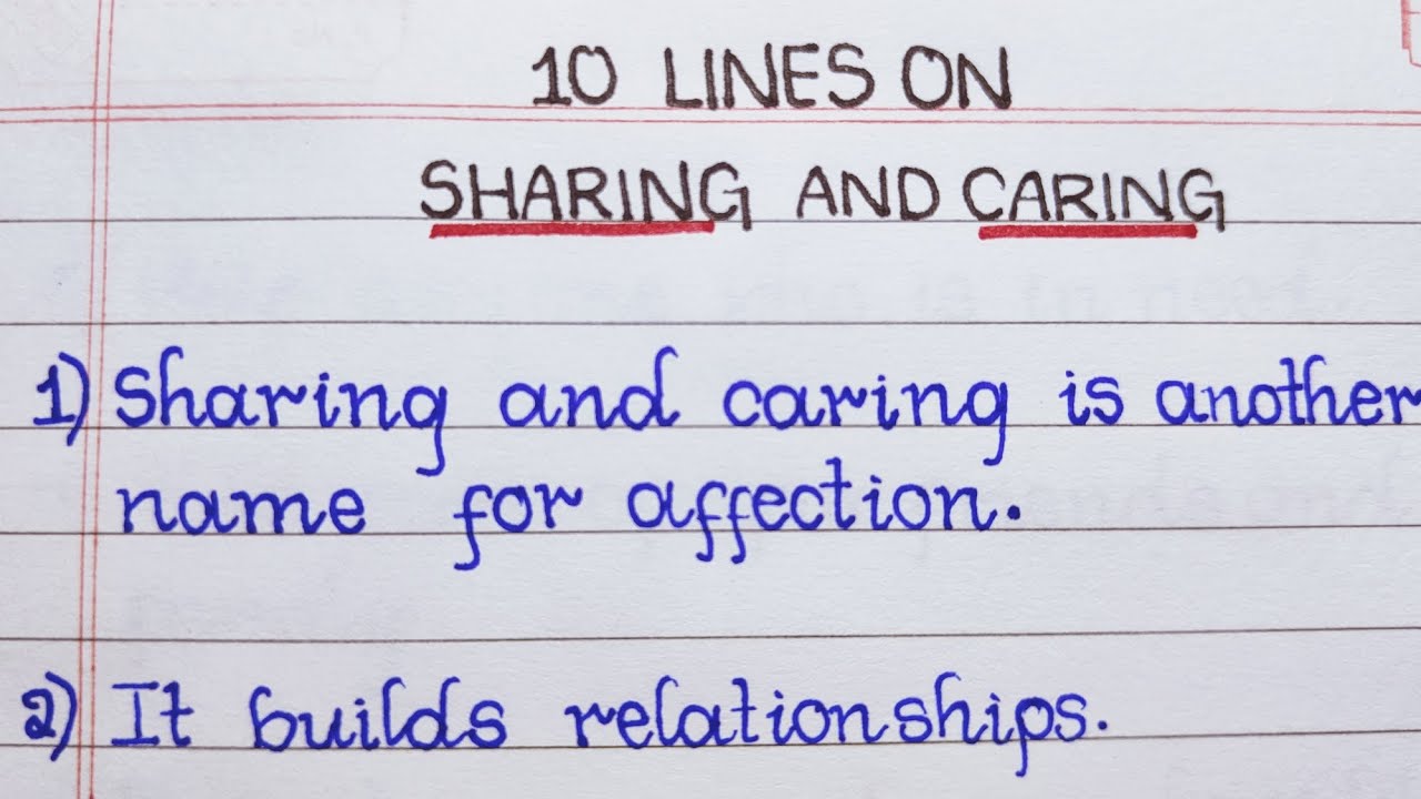 sharing is caring essay for grade 3