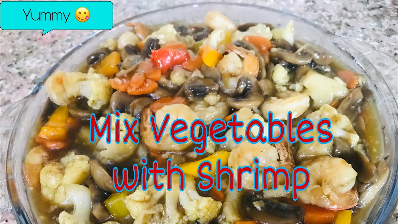 How to Cook Mix Vegetables with Shrimp Recipe YouTube