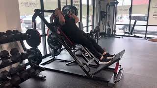 Heel Elevated Hack Squat Machine