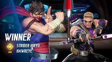 MARVEL VS CAPCOM: INFINITE  Arcade mode   Hawkeye and Strider Hiryu