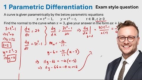 Edexcel IAL Pure Mathematics 4: Differentiation - Differentiating Parametric Equations (Video 1)