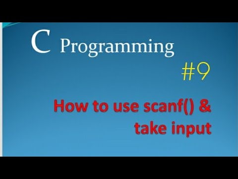 How to use scanf().. take input data...Part-9 - YouTube