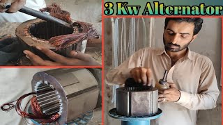 How to rewinding 3kva generator motor winding. Alternator winding.