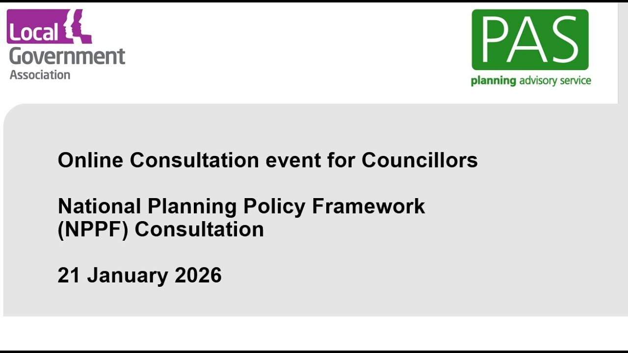 NPPF Reforms: Consultation Event for Councillors 21.01.2026.
