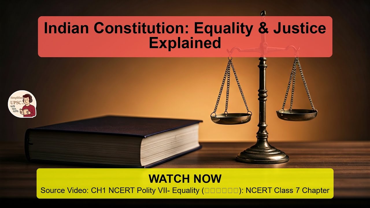 Indian Constitution: Equality & Justice Explained #upsc #ias
