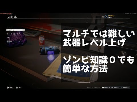 【CoD:BOCW】3分で分かる!超かんたん武器レベルの上げ方 ゾンビ知識0でもできる！