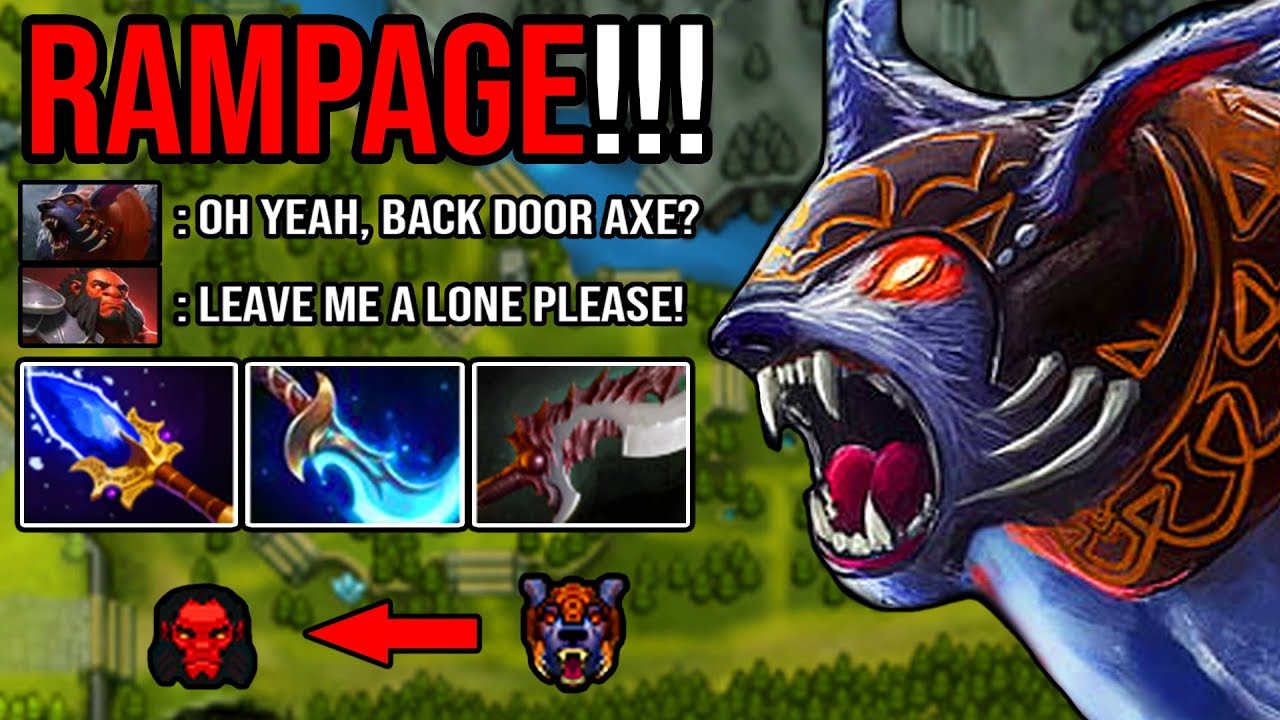 HOW TO 100% DELETE BACK DOOR AXE Crazy 30 Kills Aghanim Ursa Endless Rage + Free Jump DotA 2