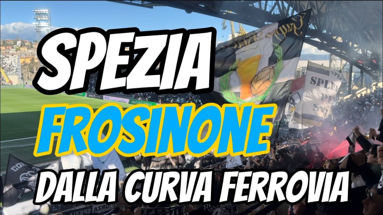 Spezia Frosinone dalla Curva Ferrovia / Serie B / #spezia #frosinonecalcio #curvaferrovia #ultras 