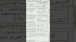 ملخص شامل لقوانين الطاقة الداخلية 2ثانوي