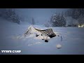【ソロキャンプ】テントはどこへ？大雪キャンプの過酷さを経験した夜明け【バンドックソロベースEX】