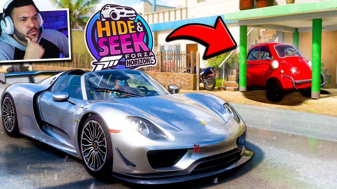 QUASE FIQUEI MALUCO JOGANDO ESCONDE-ESCONDE no FORZA HORIZON 5