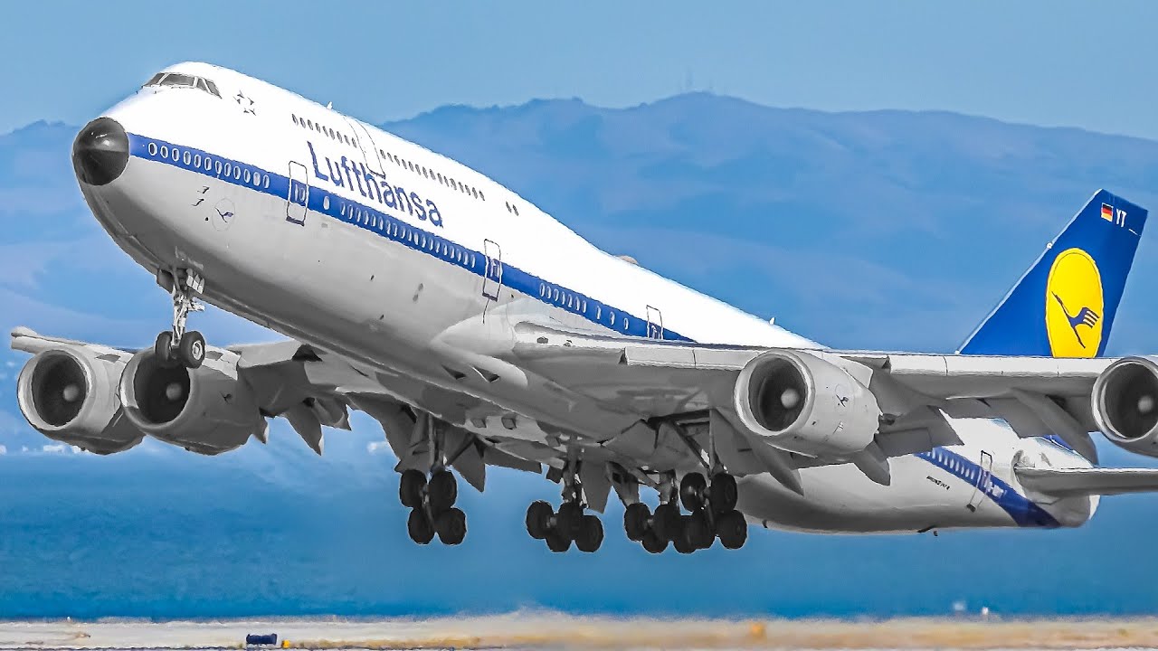 🇺🇸 200+ Airplane Takeoffs & Landings in 2 Hours ! San Francisco Airport Plane Spotting [SFO/KSFO]