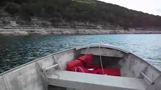 1954 Evinrude Super Fastwin 15hp and 1950 Lone Star runabout.