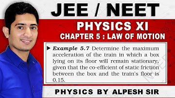 EXAMPLE 5.7 || CHAP 05 : LAW OF MOTION || CLASS 11 PHYSICS || NCERT SOLUTION || BY ALPESH SIR