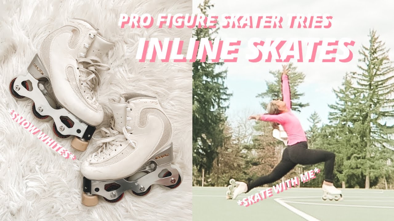 pro figure skater tries inline roller skating