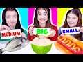 Mukbang Big Food, Medium Food and Small Food Plate ASMR Challenge by LiliBu