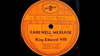 King Edward VIII Abdication Speech 1936